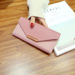 Wholesale Women Fashion Simple Solid Color Multi-Function Long Purse - Image 6
