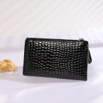 Women Fashion Solid Color Crocodile Pattern Coin Wallet - Image 7