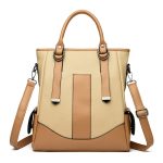 Wholesale Women Fashion Casual Contrast Color Large-Capacity Handbag - Image 3