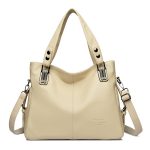 Women Fashion Casual Solid Color Large Capacity Handbag - Image 7