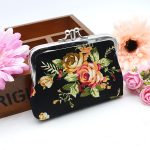 Women Fashion Vintage Double Layer Rose Canvas Compact Wallet - Image 25