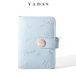 Women Fashion Fresh Floral Embossed Folding Pu Wallet - Image 8