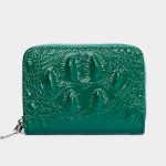 Fashion Solid Color Crocodile Zipper Wallet - Image 13