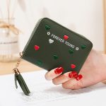 Women Fashion Cartoon Multicolor Heart Tassel Zipper Mini Wallet - Image 8