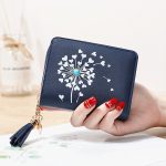 Women Fashion Dandelion PU Tassel Zipper Mini Wallet - Image 8