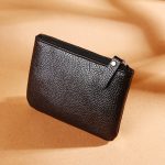 Neutral Fashion Solid Color Zipper Mini PU Wallet - Image 8