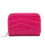 Unisex Fashion Crocodile Zip Mini PU Wallet - Image 8