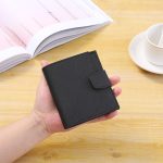 Wholesale Women Simple Solid Color Square PU Wallet - Image 8