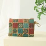 Wholesale Women Fashion Vintage Cashew Watermelon Floral Print Square Zipper Wallet - Image 8
