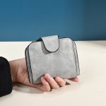 Wholesale Women Retro Simple Multi-Card Solid Color Wallet - Image 8