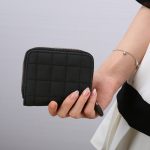 Wholesale Women Fashion Rhombic Solid Color Mini Zipper Wallet - Image 8