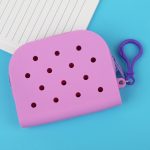 Wholesale Women Casual Cute Solid Color Hollow Silicone Zipper Wallets - Image 8