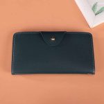 Wholesale Women Fashion Casual Solid Color Multi-Card Slot PU Zipper Two-Fold Wallets - Image 8