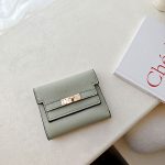 Wholesale Women Simple Solid Color Pu Leather Three-Fold Wallet - Image 5