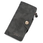 Men Fashion Splicing Magnetic Buckle Multi-Card Long Wallet - Image 7