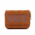 Wholesale Fashion Solid Color Chessboard Anti-Magnetic Zipper Card Bag Wallet - Image 6