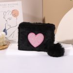 Wholesale Women Fashion Cute Plush Love Embroidered Zipper Wallet - Image 6