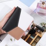 Wholesale Women Simple Three-Color Stitching Zipper Short Wallet - Image 8