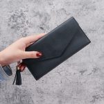 Wholesale Simple Solid Color Multi-Function Litchi Pattern Wallet - Image 8