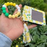 Wholesale Fashion Printed Silicone Bead Tassels Bracelet Pu Leather Wallet - Image 5