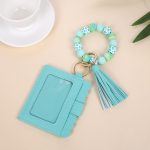 Wholesale Fashion Printed Silicone Bead Tassels Bracelet Pu Leather Wallet - Image 3