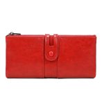 Wholesale Women Vintage Waxed Leather Rfid Anti-Magnetic Wallet - Image 9