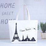 Wholesale Women Fashion Casual Printed Large Capacity Canvas Beach Bag - Image 8