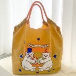 Wholesale Women Fashion Nylon Embroidered Large Capacity Canvas Shopping Bag - Image 8