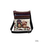 Wholesale Women'S Ethnic Double Zip Owl Print Shopping Bag - Image 15