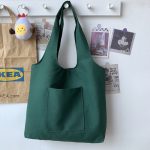 Wholesale Women Fashionable Solid Color Large Capacity Canvas Tote Bag - Image 8