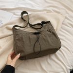 Women Fashion Casual Drawstring Canvas Shoulder Bag - Image 8