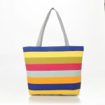 Wholesale Women Fashion Canvas Stripe Tote Bag - Image 24