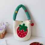 Wholesale Women Fashion Strawberry Embroidered Canvas Tote Bag - Image 12