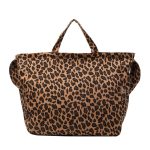 Wholesale Women Casual Leopard Printed Large Capacity Canvas Tote Bag - Image 5