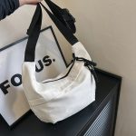 Wholesale Women Simple Casual Solid Color Canvas Shoulder Bag - Image 7