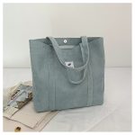 Wholesale Women Fashionable Simple Solid Color Large Capacity Canvas Tote Bag - Image 8