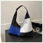 Wholesale Women Fashion Canvas Patchwork Color Block Shoulder Bag - Image 8