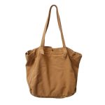 Women Fashion Retro Solid Color Large Capacity Canvas Tote Bag - Image 8