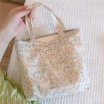 Wholesale Women Fashion Small Tiny Flower Pattern Canvas Tote Bag - Image 17