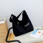 Wholesale Women Casual Design Solid Color Canvas Shoulder Handle Tote Bag - Image 8