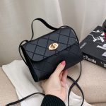 Wholesale Women Simple And Fashionable Rhomboid Flap Lock Square PU Crossbody Bag - Image 5
