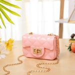 Wholesale Women Fashion Simple Solid Color Flap Metal Buckle Mini Chain Shoulder Crossbody Bag - Image 8