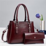Wholesale Women Casual Solid Color Large Capacity Handbag Bag Set - Image 3