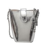 Wholesale Women Fashion Casual Simple Solid Color Bucket Crossbody Bag - Image 8