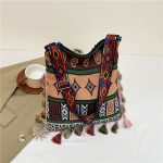 Wholesale Women Fashion Boho Printed Large Capacity Tassel Crossbody Bag - Image 8