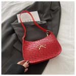 Wholesale Women Fashion Solid Color Printed Bowknot Crossbody Bag