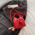 Women Fashion Cute Solid Color Bowknot Crossbody Bag - Image 7