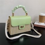 Wholesale Summer Straw Woven Women Flap Square Crossbody Bag - Image 8