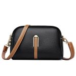Vintage Women Double Zipper Crossbody Bag - Image 8