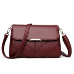 Women Casual Solid Color Leather Pu Crossbody Bag - Image 8